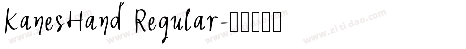 KanesHand Regular字体转换